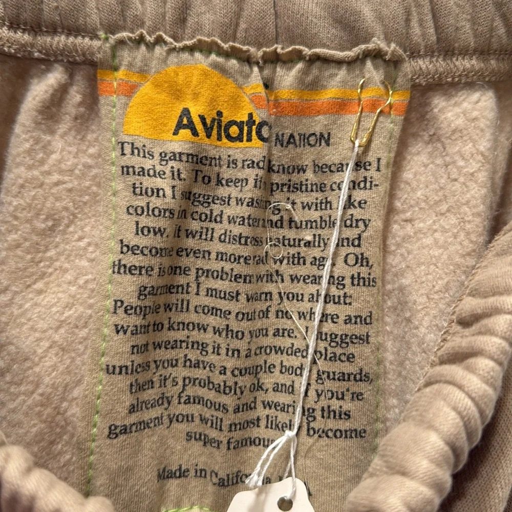 NWT AVIATOR NATION 5 STRIPE SWEATPANTS - Picture 4 of 5